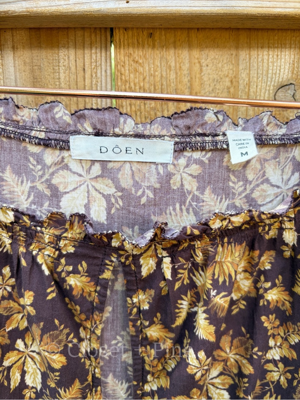 Doen Ginetta Dress in Fern Grove Floral Size Medium Midi - Picture 4 of 16